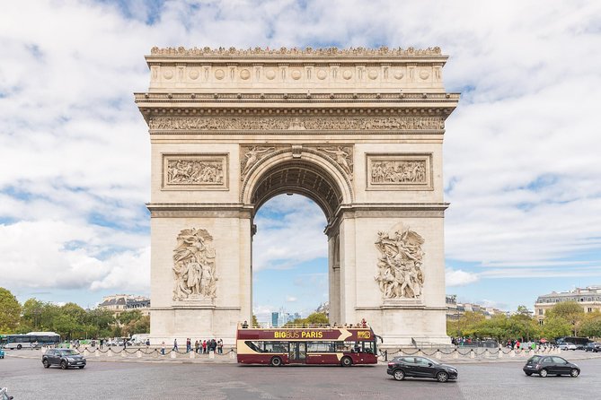 Arc de Triomphe Self-Guided Ticket & Big Bus Hop-On Hop-Off - Arc de Triomphe self-guided: rooftop views, the movie, and the stairs reality