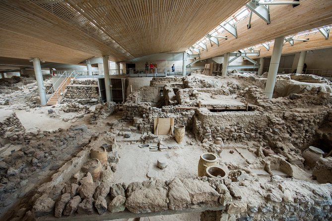 Archaeological Bus Tour to Akrotiri Excavations & Red Beach - Black sand time at Perissa (and/or Perivolos)