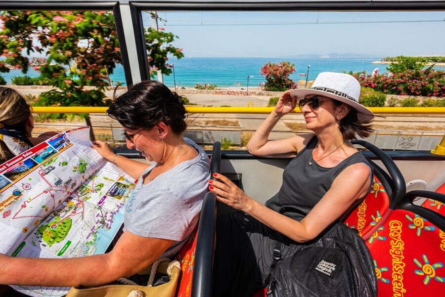 Athens: City Sightseeing Hop-On Hop-Off Bus Tour - Riviera and Beach-Riviera: Faliraki to Vouliagmeni by Open-Top Bus