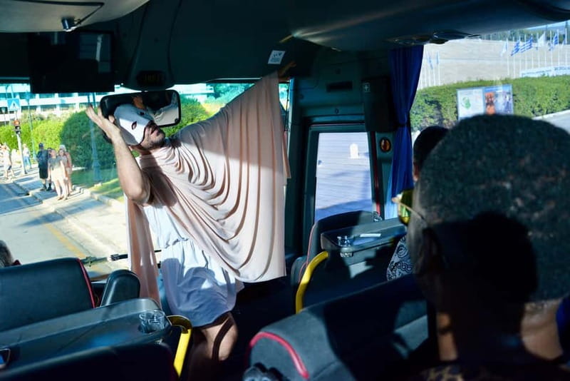 Athens: Immersive Theatre Bus Tour & Ancient History - Getting oriented at Dragatsaniou 8