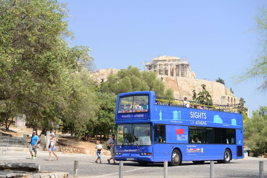 Athens, Piraeus, and Coastline: Blue Hop-On Hop-Off Bus - Yellow Line down the Athenian Riviera: Glyfada beach time