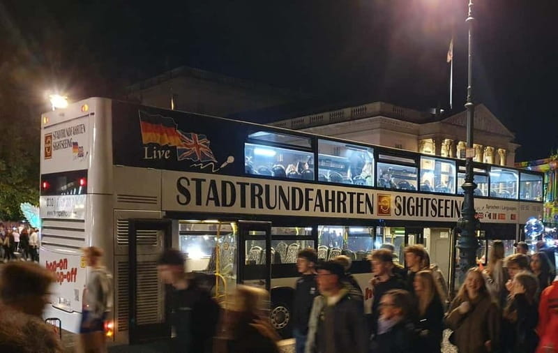 Berlin: Bus Tour by Night with Live Commentary - Live commentary in English or German: the difference-maker