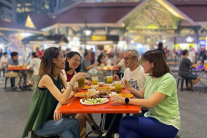 Big Bus Singapore Night Tour with Gardens by the Bay Light Show - Lau Pa Sat hawker stop: satay sample and fast street-food strategy