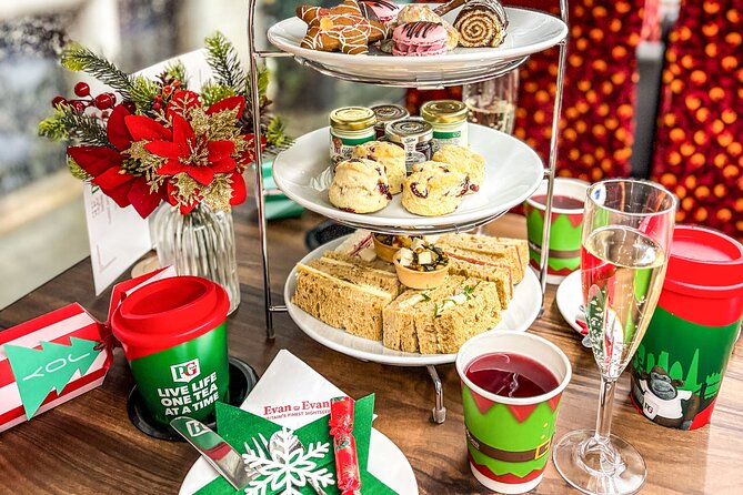 Christmas Lights Afternoon Tea Bus Tour - Afternoon tea onboard: what’s on the menu