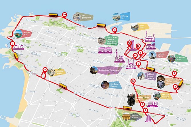 City Sightseeing Beirut Hop-On Hop-Off Bus Tour - Roman Baths and the AUB Archaeological Museum: where time stacks up