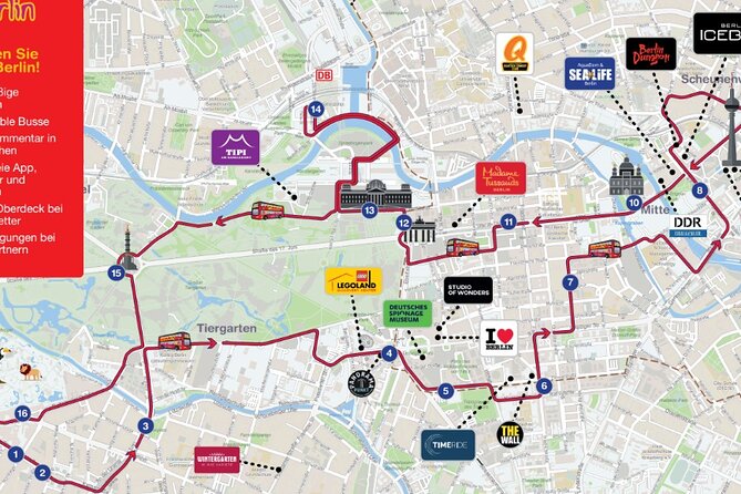 City Sightseeing Berlin Hop-On Hop-Off Bus Tour - Wall and Lifestyle Route Stops: Spandauer Str. to East Side Gallery