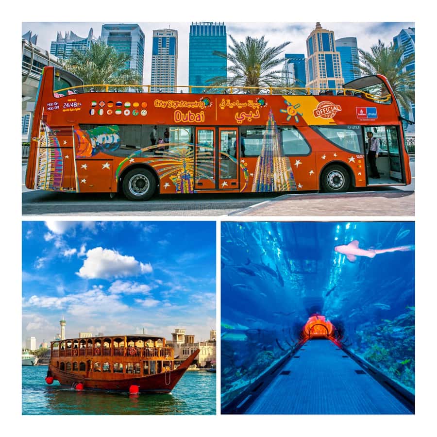 City Sightseeing Dubai Hop-On Hop-Off Bus Tour & Dhow Cruise - Red Route (Historical Dubai): Al Seef, Al Fahidi, creek sights, and Dubai Frame