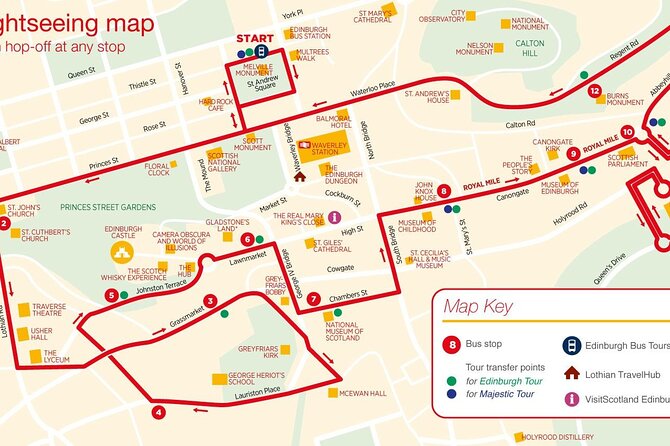 City Sightseeing Edinburgh Hop-On Hop-Off Bus Tour + Kids Go Free - Stop-by-Stop: What Each Edinburgh Jump-Off Adds