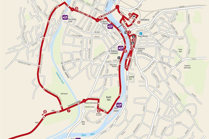 City Sightseeing Inverness Hop-On Hop-Off Bus Tour - The route in plain English: what each stop is best for