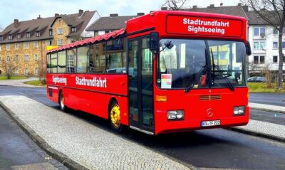 City tour / Sightseeing Kassel bus tour - The audio system: 8 languages, headset support, and how to use it well