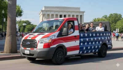 D.C: Monuments & History Guided Open-Air Bus Tour-Day &Night - Inside The American Stylish Van: Comfort Plus Photo-Ready Views