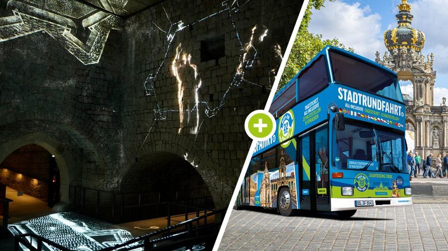 Dresden: 1-Day Hop-On Hop-Off Bus & Fortress Xperience - The old town walking tour: a guided pace for the core sights