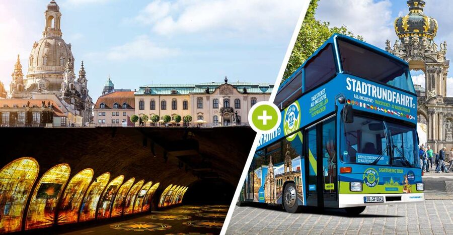 Dresden: 1-Day Hop-On Hop-Off Bus & Fortress Xperience - The hop-on hop-off bus: 22 stops, frequent departures, and an electric ride
