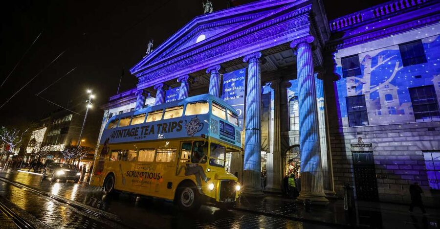Dublin: Christmas Lights Festive Bus Tour with Afternoon Tea - A 1960s Double-Decker Ride With Afternoon Tea Built In