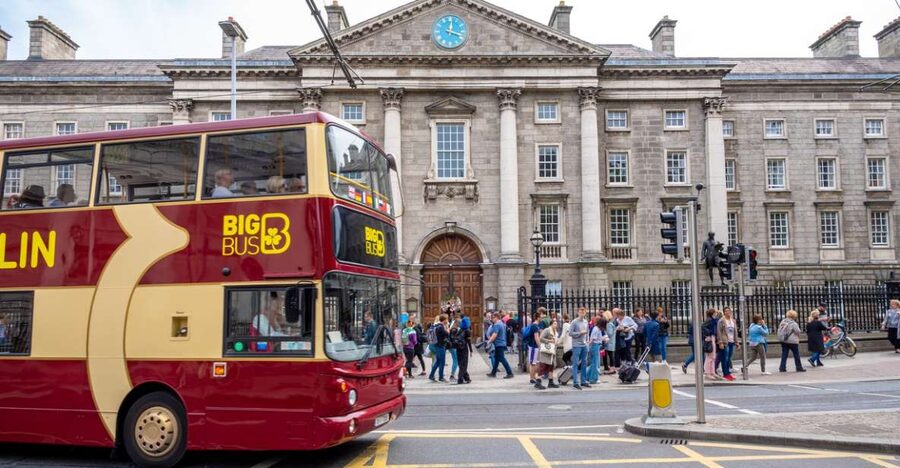 Dublin: Jameson Whiskey Distillery & Hop-on Hop-off Bus Tour - The open-top hop-on hop-off bus route: see Dublin at your own tempo