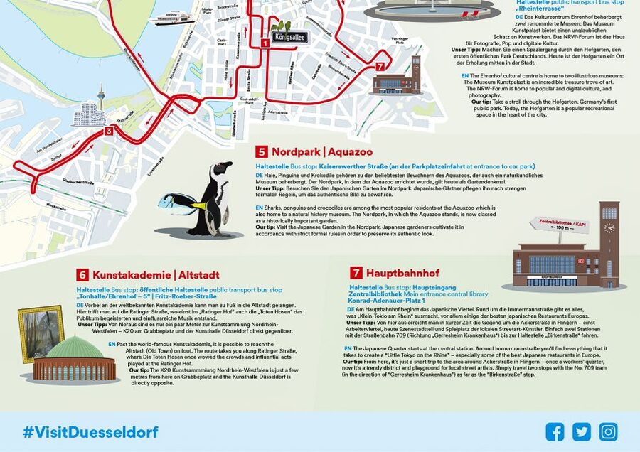 Düsseldorf: 24-Hour Hop-On Hop-Off Ticket - Headphones and audio: 10 languages, disposable options, and a 3.5 mm jack
