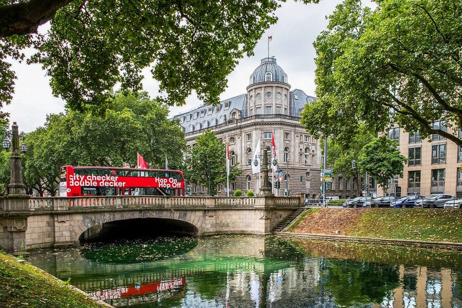 Düsseldorf: 24-Hour Hop-On Hop-Off Ticket - Rheinterrasse and Ehrenhof: a great pause point for slower sightseeing