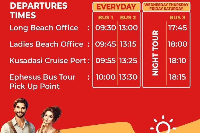 Ephesus Bus Tour Ticket - Pickup, air-conditioning, and narration you can use