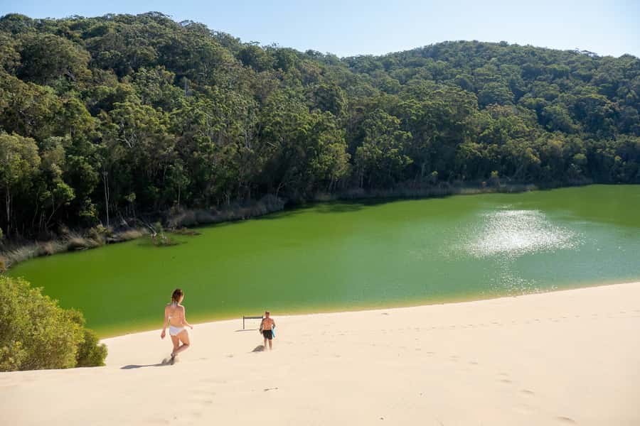 From Rainbow Beach: K'gari, Fraser Island Two-Day Coach Tour - 75 Mile Beach: the sandy highway and the views that come with it