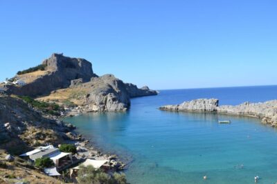 From Rhodes: Lindos and 7 Springs Valley Bus Tour - Acropolis of Lindos: 200+ steps, no elevator, and how to beat the heat