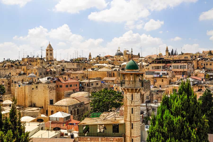 From Tel Aviv: Jerusalem Old & New City Bus Tour - Old City walking route: Jewish Quarter, Cardo, and the Armenian Quarter