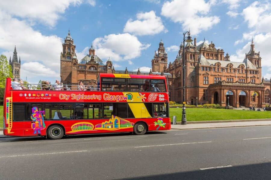 Glasgow: City Sightseeing Hop-On Hop-Off Bus Tour - Red Route timing: 90 minutes, every 30 minutes, and the day window