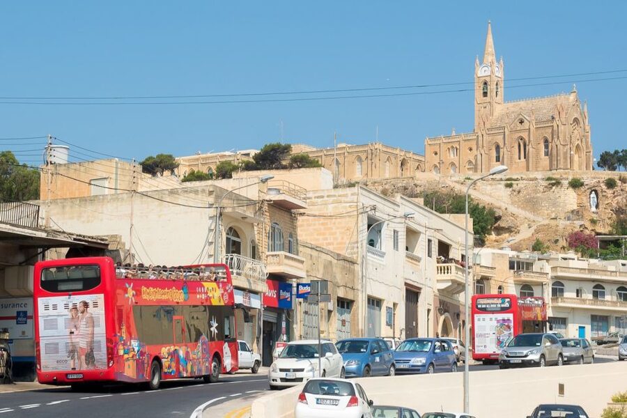 Gozo: City Sightseeing Hop-On Hop-Off Bus Tour - First Stop: Mgarr Harbor, Fort Chambray, and the Lourdes Landmark