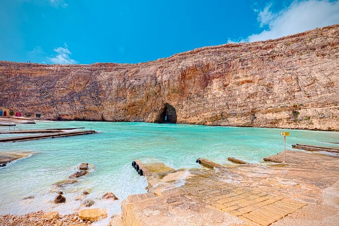 Gozo Full-Day Group Coach Tour including Lunch and Transfers - Dwejra Bay and the Inland Sea: cliffs, science-y rock, and optional boat time
