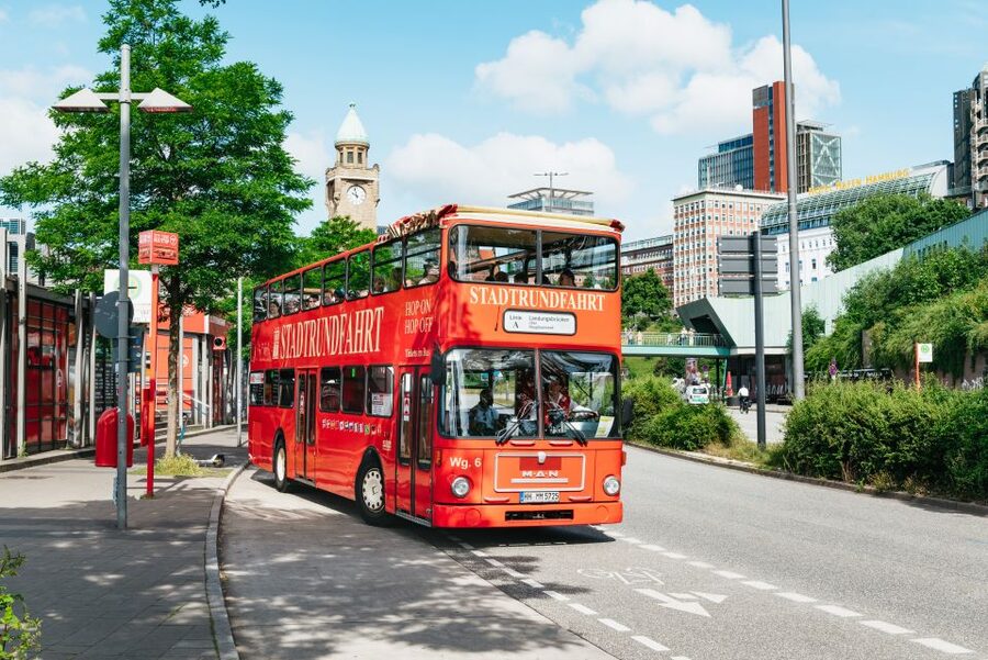 Hamburg: Hop-On Hop-Off Bus with Alster or Harbor Cruise - Line A stops in order: what to watch for from the upper deck