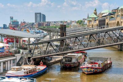 Hamburg: Hop on Hop off city tour and 1 hour harbor tour - Getting oriented fast: double-decker bus route and audio guide languages