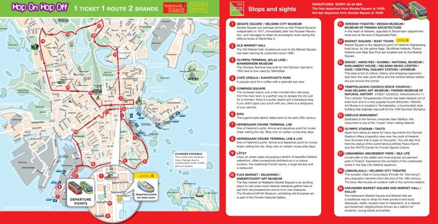Helsinki: City Sightseeing Hop-On Hop-Off Bus Tour - Price and ticket value for 24 or 48 hours