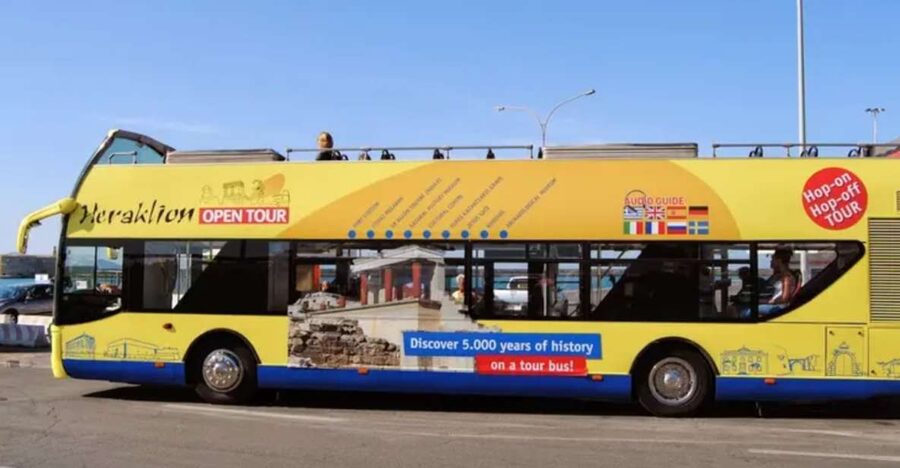 Heraklion: Hop-on Hop-off Open Top Bus Sightseeing Tour - From the Top Deck: Views, Audio in 8 Languages, and What You’ll Notice