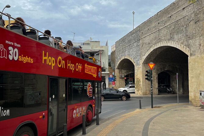 Hop-On Hop-Off Sightseeing Bus Tour in Heraklion - City route: the core loop from the port to Venetian history