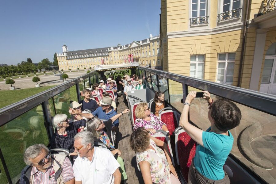 Karlsruhe: 24-Hour Hop-On Hop-Off Sightseeing Bus Ticket - First Impressions on the Open-Top Deck
