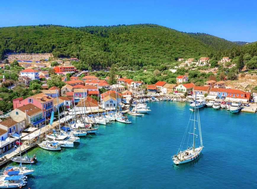 Kefalonia: Island Sightseeing Bus Tour with Hotel Transfer - Fiskardo village walk: waterfront charm plus lunch time
