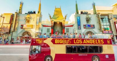 LA: Hop-on Hop-off Tour by Open-top Bus with 19 Stops - Red Route: Hollywood icons, Beverly Hills sparkle, and studios from the street