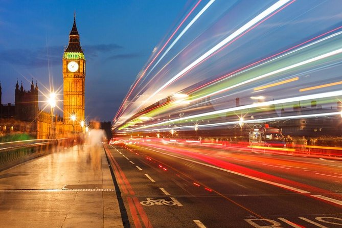 London by Night Sightseeing Open Top Bus Tour with Live Guide - Live English guide and audio in 12 languages
