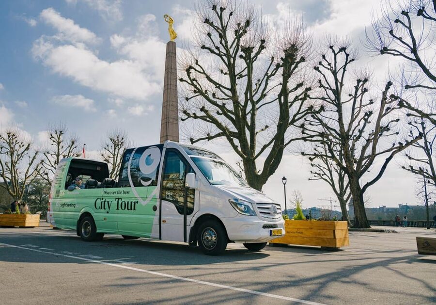 Luxembourg: City Bus Tour with Audio Guide and Headphones - Where the mini coach picks you up (and what that means for timing)
