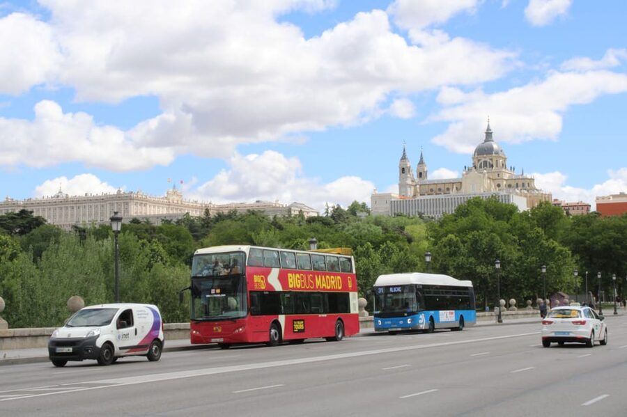 Madrid: Open-Top Big Bus Sightseeing Tour with Live Guide - Royal Palace and Almudena Cathedral: The Royal Axis From a Distance