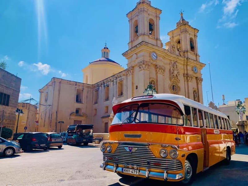 Malta: 5 hr Vintage Bus Tour - Mdina & Blue Grotto inc. food - Key highlights you’ll actually care about
