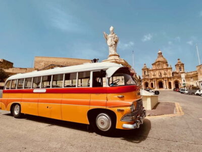 Malta: 5 hr Vintage Bus Tour - Mdina & Blue Grotto inc. food - Stop 1: Marsaxlokk harbor village for photos and quick browsing