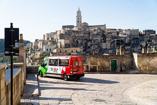 Matera Official Open Bus Tour with entrance to Casa Grotta - Piazzetta Pascoli and Belvedere Sant’Agostino: quick walks, big Sassi views