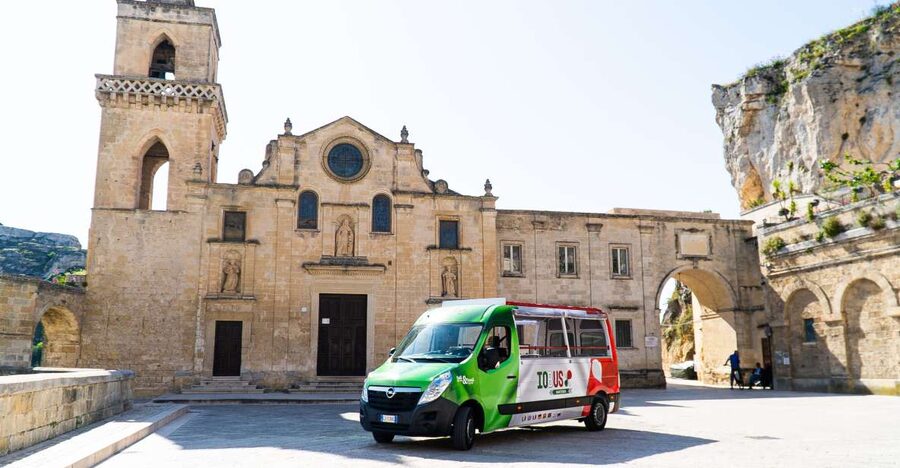 Matera: Open Top Bus Tour with Entrance to Casa Grotta - Piazzetta Pascoli and the viewpoint over Sasso Caveoso