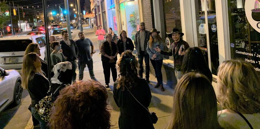 Memphis: Haunted Memphis Bus Tour - Native Mounds stop: where the tour sets its baseline
