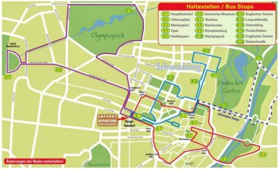 Munich Hop-On Hop-Off Tour: 1-Day or 2-Day Ticket - Where you start on the map: Luisenstr. 4 and redeeming tickets