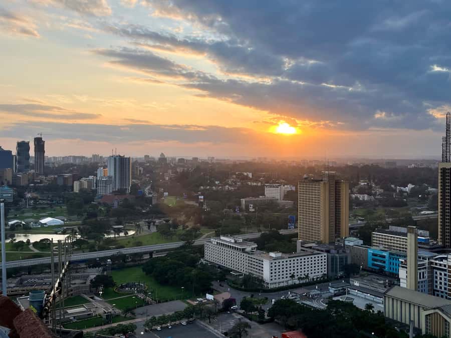 Nairobi: City Site-Seeing Bus Tour - KICC helipad skyline view: where the city makes sense