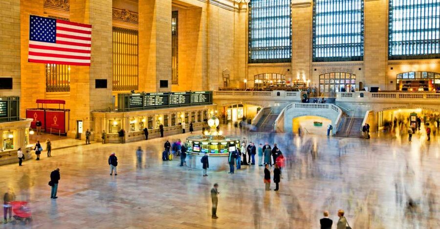New York City: Guided Private Glass-Top Bus Tour at Night - Grand Central Terminal: an indoor stop that anchors the night