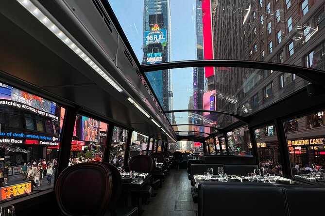 NYC Bustronome Gourmet Sightseeing Dinner tour Panoramic Bus - Key highlights at a glance