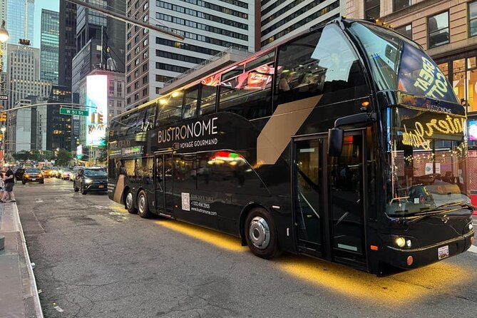 NYC Bustronome Gourmet Sightseeing Dinner tour Panoramic Bus - Where you start: Broadway and W 58th at 7:15 pm