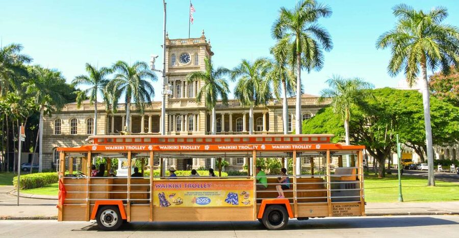 Oahu: Waikiki Trolley Hop-on Hop-off All-Line Pass - The four lines: Blue, Red, Green, and Pink (and what each one gives you)